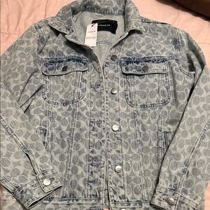 Coach Signature Pattern Denim Jacket